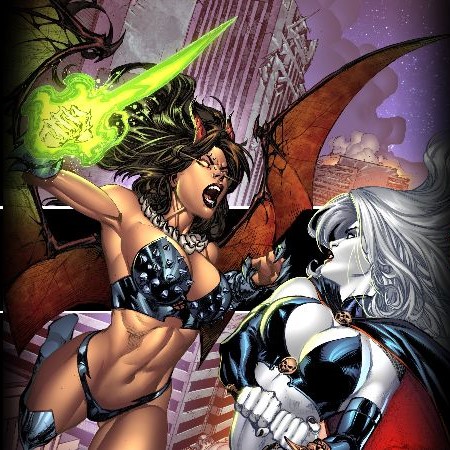 HELLWITCH VS. LADY DEATH: WARGASM PREMIERE WAVE 1 HITS COFFIN COMICS SHOP THIS FRIDAY!