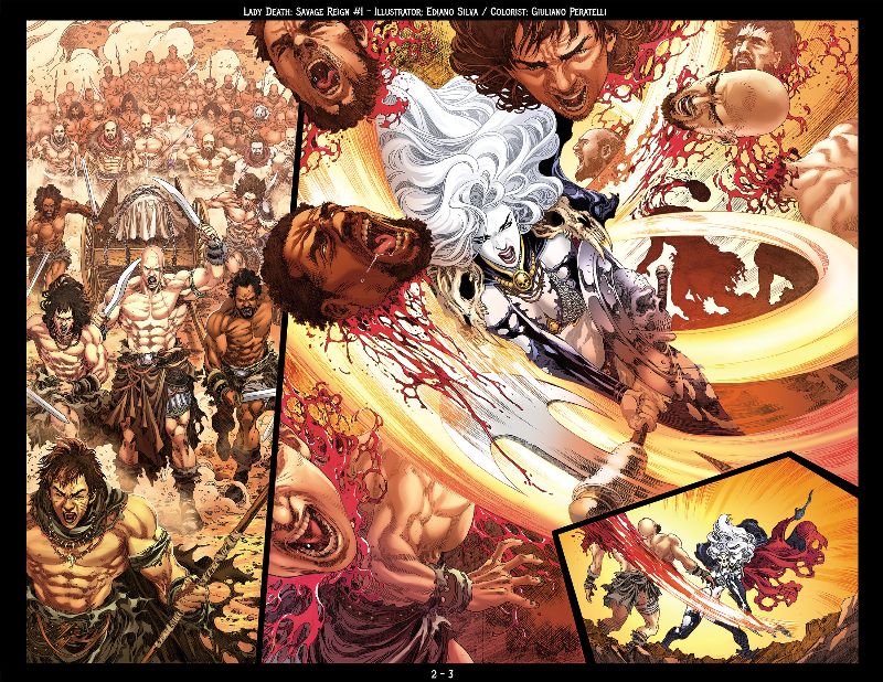 Ediano Silva Illustrates Lady Death: Savage Reign #1